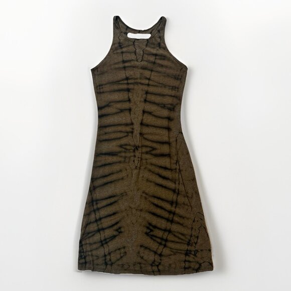 Raquel Allegra Dress Women’s Size 1 (Medium) Brown Tie Dye Point Sleeveless Midi - Picture 5 of 13